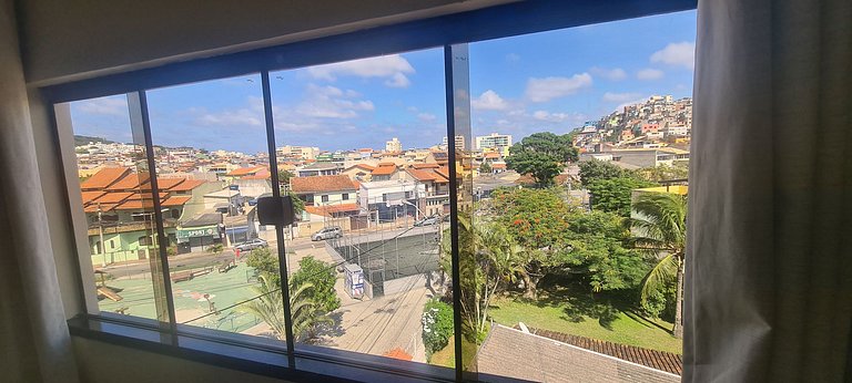 Suíte Quádrupla com vista da praça